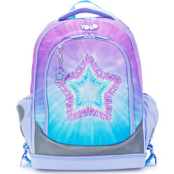 Yolo Pro Bright Star Σχολική Τσάντα Πλάτης Δημοτικού Γαλάζια Λιλά 11109