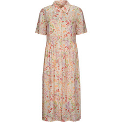 Levi's Midi Καλοκαιρινό Καθημερινό Φόρεμα Floral Εκρού A5847-0000