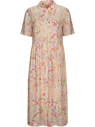 Levi's Midi Καλοκαιρινό Καθημερινό Φόρεμα Floral Εκρού A5847-0000