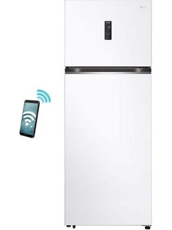LG GTBV44SWBKD Δίπορτο Ψυγείο 461lt No Frost Υ184.5xΠ70xΒ72.5cm Λευκό