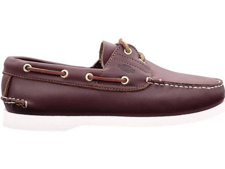 Chicago Ανδρικά Μοκασίνια Boat Shoes Δερμάτινα Καφέ Λευκά 820