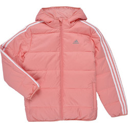 Adidas Essentials 3-Stripes Αθλητικό Παιδικό Μπουφάν Χειμωνιάτικο Puffer Σομόν IW0541