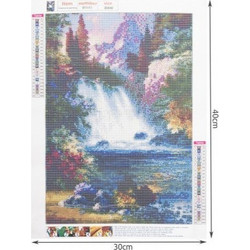 Malatec Καταρράκτης Καμβάς Diamond Painting Kit 40x30cm 16216