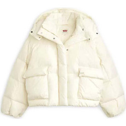 Levi's Γυναικείο Μπουφάν Χειμωνιάτικο Puffer Κοντό Εκρού A8527-0001