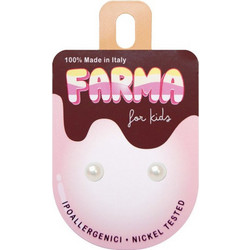 Farma Bijoux Γυναικεία Σκουλαρίκια Καρφωτά από Ορείχαλκο με Πέρλα 8058056818706