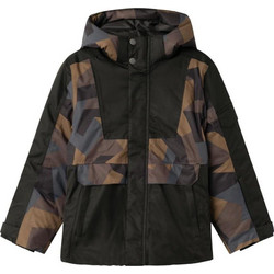 Name It Αθλητικό Παιδικό Μπουφάν Χειμωνιάτικο Softshell Αδιάβροχο Μαύρο Καφέ 13228952