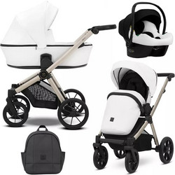 Kunert Brav Καρότσι Μωρού 3 σε 1 White/Champagne Eco Leather