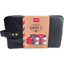 Glamorous Men's Bag Sandal Wood Shower Gel 100ml + Body Lotion 100ml + Face Cream 50ml + After Shave 50ml + Sponge + Neseser