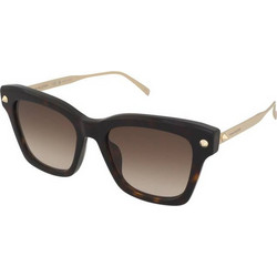 Alexander McQueen AM0483S 002 Γυναικεία Γυαλιά Ηλίου Τετράγωνα Καφέ Χρυσό με Καφέ Φακό