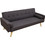 Zita Plus Rony Τριθέσιος Καναπές Κρεβάτι Ανθρακί 179x80x75cm 40.0082