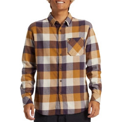 Quiksilver Motherfly Ruby Iron Ανδρικό Πουκάμισο Βαμβακερό Καρό Μακρυμάνικο Κανονική Γραμμή Overshirt Καφέ AQYWT03373-CMT1