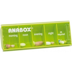 Anabox Θήκη Χαπιών 5 Θέσεων Λαχανί