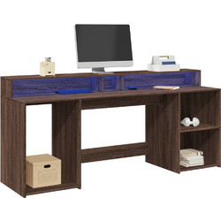 vidaXL Γραφείο Ξύλινο με Βιβλιοθήκη 200x55x91cm 3309444