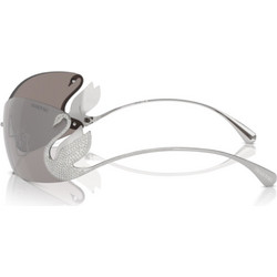 Swarovski SK7020 40016G Γυναικεία Γυαλιά Ηλίου Μάσκα Μεταλλικά Ασημί με Γκρι Φακό