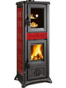 La Nordica Gemma Forno 5.0 Elegance Bordeaux Μαντεμένια Ξυλόσομπα με Φούρνο 7.3kW