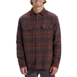 Quiksilver Venture Ανδρικό Πουκάμισο Βαμβακερό Καρό Μακρυμάνικο Κανονική Γραμμή Overshirt Μπορντό AQYWT03364-RRZ1
