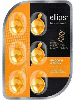 Ellips Yellow Smooth Αμπούλες Μαλλιών Κερατίνης για Επανόρθωση 6τμχ