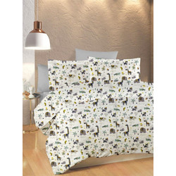 Dimcol Zoo 557 Βρεφικό Πάπλωμα Κούνιας 160x120cm Λευκό Γκρι