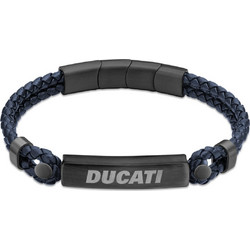 Ducati Ανδρικό Βραχιόλι Χειροπέδα από Δέρμα & Ατσάλι DTAGB0003602