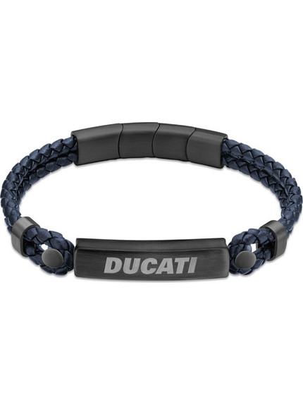 Ducati Ανδρικό Βραχιόλι Χειροπέδα από Δέρμα & Ατσάλι DTAGB0003602