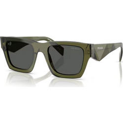 Prada PRA06S 25A40L Γυναικεία Γυαλιά Ηλίου Τετράγωνα Κοκάλινα Πράσινα με Μαύρο Φακό