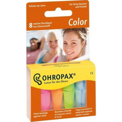 Ohropax Color Ωτοασπίδες Αφρού 8τμχ Πολύχρωμες