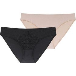 Dorina Aliza Γυναικεία Slip με Δαντέλα 2Pack D001460LA075-2X0205