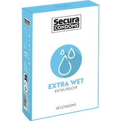 Secura Extra Wet Προφυλακτικά με Επιβραδυντικό & Λιπαντικό 48τμχ