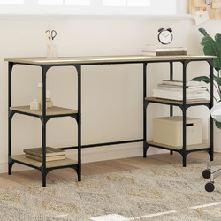 vidaXL Γραφείο Ξύλινο με Βιβλιοθήκη 140x50x75cm 845327