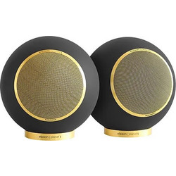 Elipson Planet L Matte Ζεύγος Ηχείων Hi-Fi Βιβλιοθήκης 80W 2 Δρόμων Black Golden