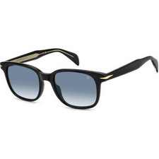 David Beckham DB1177/S 807/08 Ανδρικά Γυαλιά Ηλίου Τετράγωνα Κοκάλινα Μαύρα με Μπλε Degradee Φακό