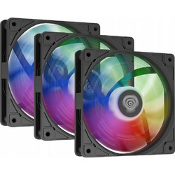 Genesis Oxal 120 Case Fan 120mm ARGB με Σύνδεση 3-Pin 3τμχ Black