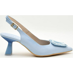 Hispanitas Γόβες Slingback Δερμάτινες με Λεπτό Ψηλό Τακούνι Γαλάζιες HV253910