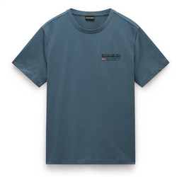 Napapijri Ανδρικό Αθλητικό T-Shirt Πετρόλ NP0A4HFZ-G1Y
