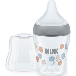 Nuk Perfect Match Πλαστικό Μπιμπερό με Θηλή Σιλικόνης κατά των Κολικών 0+ Μηνών Grey 150ml