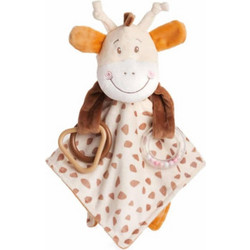 Amek Toys Libbie Πανάκι Παρηγοριάς Καμηλοπάρδαλη με Μασητικό Μπεζ Καφέ 098803