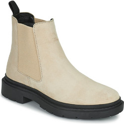 Levi's Trooper Γυναικεία Μποτάκια Chelsea Suede Εκρού με Χοντρό Χαμηλό Τακούνι 234714-686-23