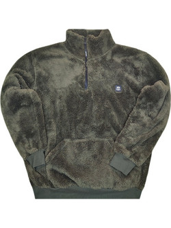 New Wave Ανδρικό Φούτερ Fleece με Τσέπες Χακί 232-39
