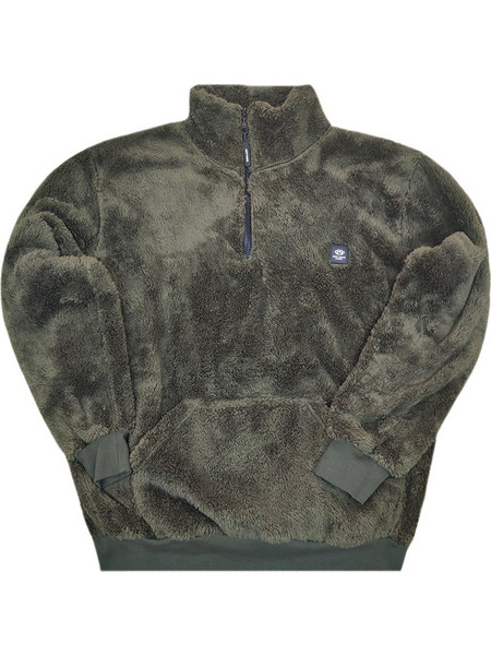 New Wave Ανδρικό Φούτερ Fleece με Τσέπες Χακί 232-39