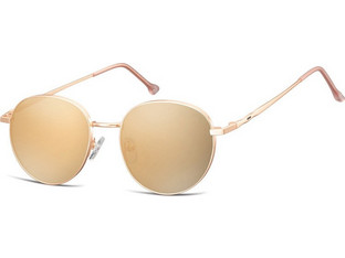Sunoptic SRG-912D51 Γυναικεία Γυαλιά Ηλίου Στρογγυλά Μεταλλικά Χρυσά με Χρυσό Φακό