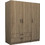 Megapap Τρίφυλλη Ντουλάπα Ρούχων Victoria Καρυδί 150x60x181cm GP100-0083,3