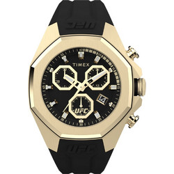 Timex Ανδρικό Ρολόι Χρονογράφος με Μαύρο Καουτσούκ Λουράκι TW2W69800