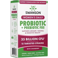 Swanson Women's Daily Probiotic & Prebiotic FOS Προβιοτικά & Πρεβιοτικά 60 Κάψουλες