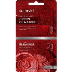 Dermokil Red Clay Peel-Off Μάσκα Προσώπου με Άργιλο 15ml