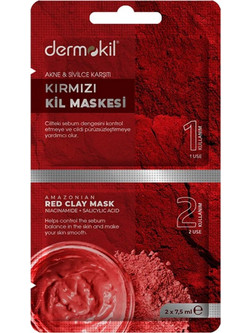 Dermokil Red Clay Peel-Off Μάσκα Προσώπου με Άργιλο 15ml