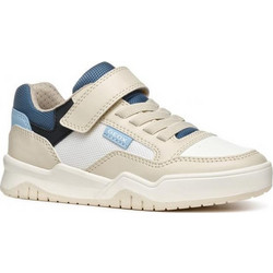 Geox Perth Boy Παιδικά Sneakers Μπεζ Μπλε J367RE0FEFUC0812