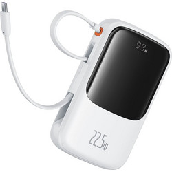 Baseus Qpow Pro+ Power Bank 10000mAh 22.5W με Θύρα USB-A & 2 Θύρες USB-C White