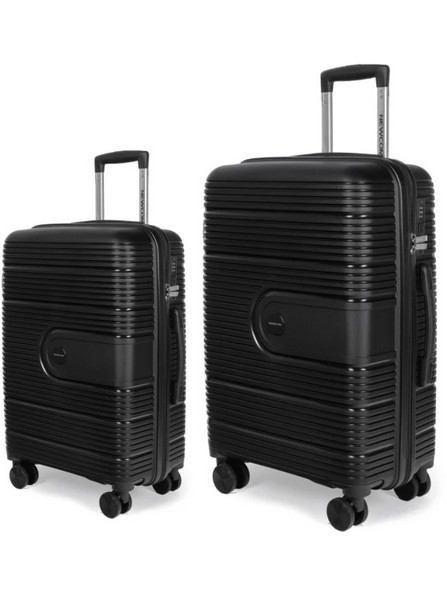 Newcom N1594 Σετ Βαλίτσες 2τμχ Καμπίνας & Μεσαία Μαύρες