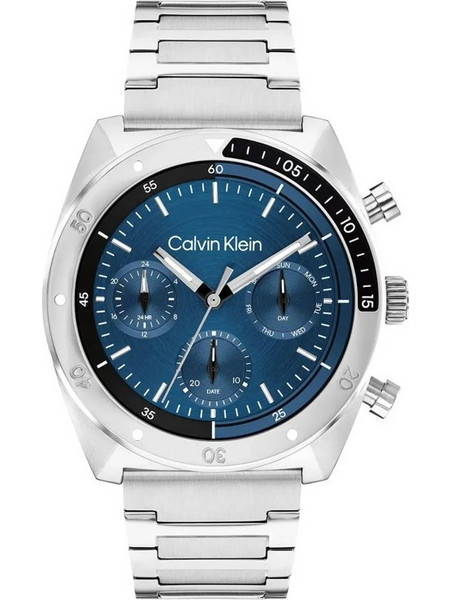 Calvin Klein Flex Ανδρικό Ρολόι Χρονογράφος με Ασημί Μεταλλικό Μπρασελέ 25200464
