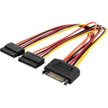 Digitus Καλώδιο Τροφοδοσίας 15-Pin SATA III to 2 x 15-Pin SATA III 0.3m Multicolor